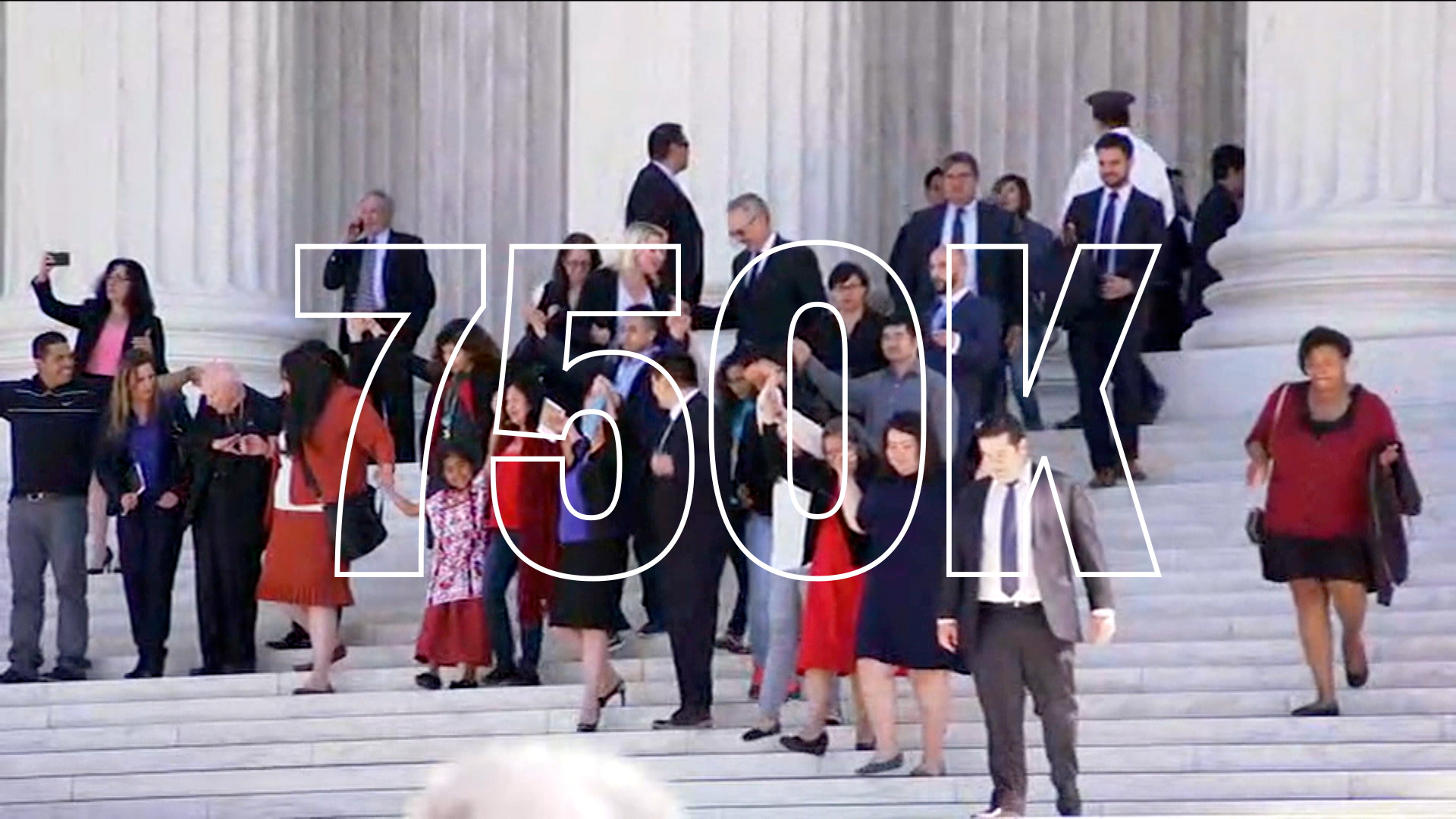 Supreme Court steps with a large 750K graphic